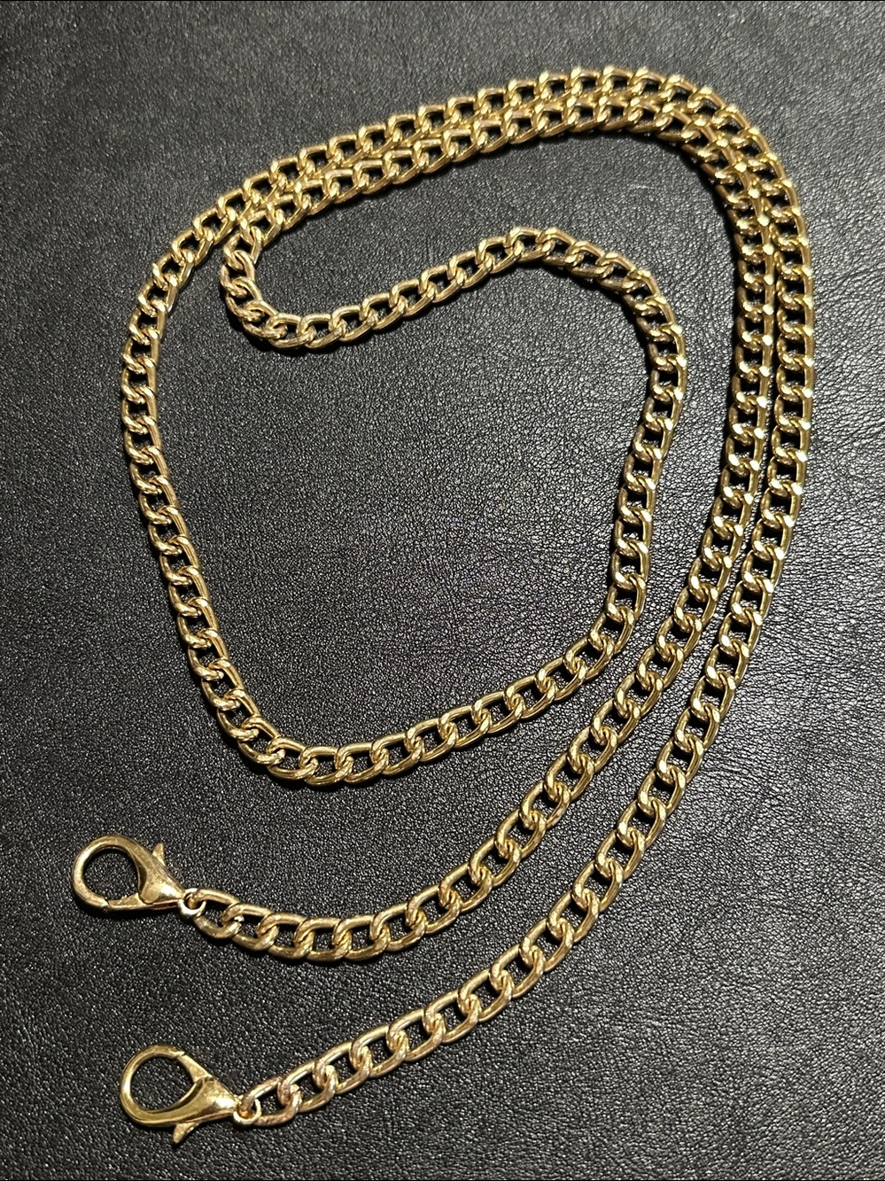 Gold Tone Crossbody Chain Strap